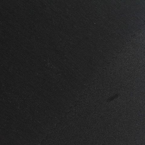 Polyester Cotton Stretch Scuba Knit Fabric, 320 gsm, 160 cm — Black