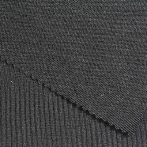 Polyester Stretch Rib Knit Fabric, 300 gsm, 90 cm — Grey