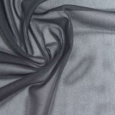 Polyester Stretch Mesh Fabric, 110 gsm, 136 cm — Grey