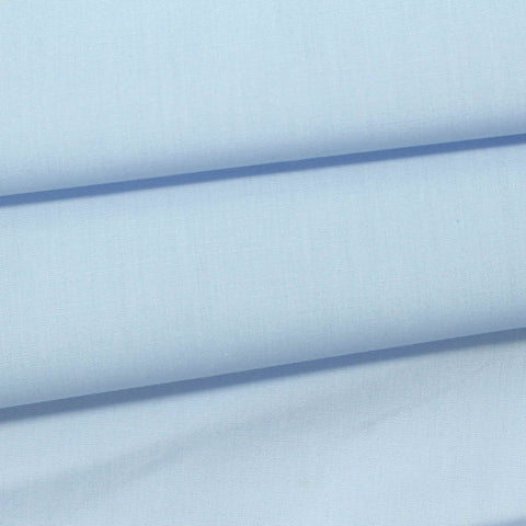 Polyester Cotton Poplin Fabric, 125 gsm, 150 cm — Blue