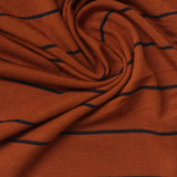 Orange Horizontal-Stripe Jersey Knit, Viscose — photo 2