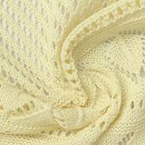 Cream Openwork-Diamond Pointelle Knit, Poly-Viscose — photo 2