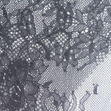 Dark Grey Floral Lace, Nylon — photo 2