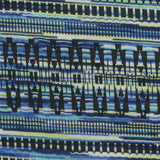 Blue Geometric Interlock Knit, Polyester — photo 2