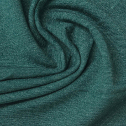 Green Marl French Terry, Poly-Viscose, 220 gsm