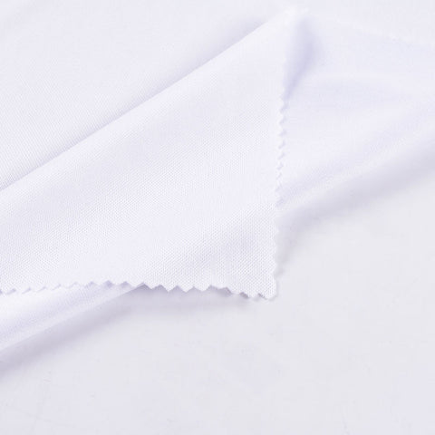Polyester Stretch Jersey Knit Fabric, 110 gsm, 160 cm — White