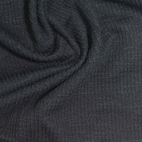 Slub Polyester Cotton Stretch Jersey Knit Fabric, 210 gsm, 156 cm — Grey