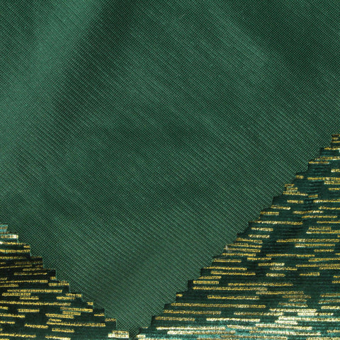 Green Horizontal-Dash Velvet, Polyester
