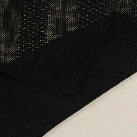 Black Abstract Chunky Knit, Polyester, 200 gsm