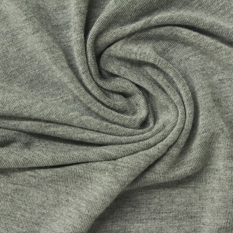 Heather Grey Marl Jersey Knit, Viscose-Poly, 230 gsm, 170 cm