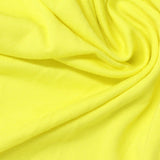 Brushed Polyester Stretch Milk Silk Knit Fabric, 180 gsm, 170 cm — Yellow — photo 2
