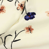 Cream Flowers Linen-Look, Polyester — photo 2
