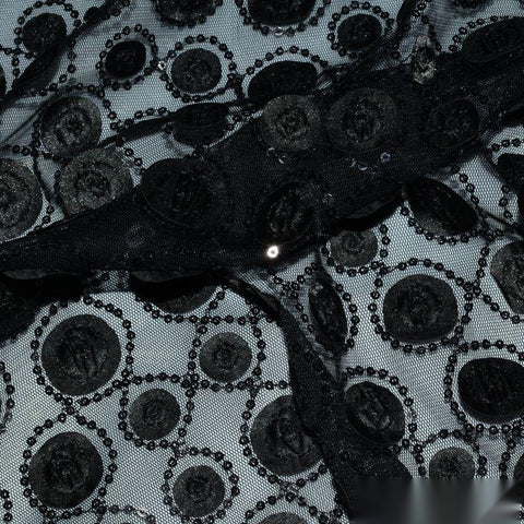 Black Circles Satin