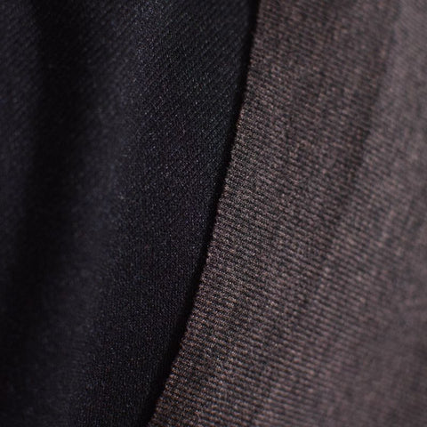 Yarn-Dyed Viscose Polyester Blend Stretch Interlock Knit Fabric, 150 cm — Black
