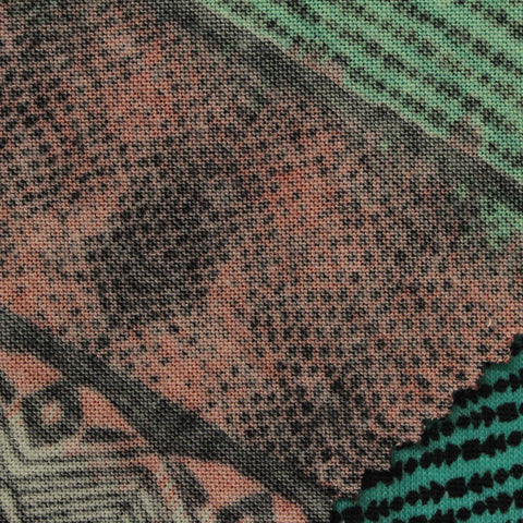 Black Animal Print Knit, Polyester, 147 gsm