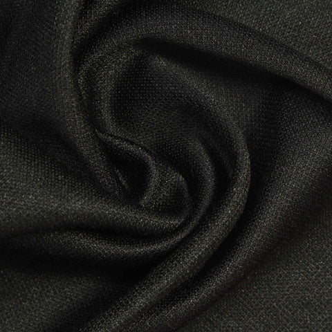 Cotton Polyester Interlock Knit Fabric, 190 gsm, 153 cm — Black