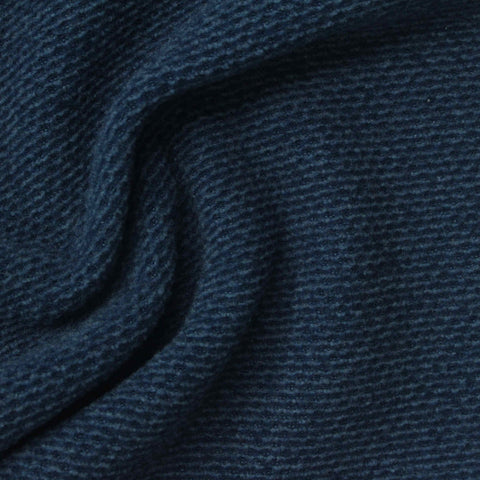 Dark Blue Brushed Chunky Knit, Polyester