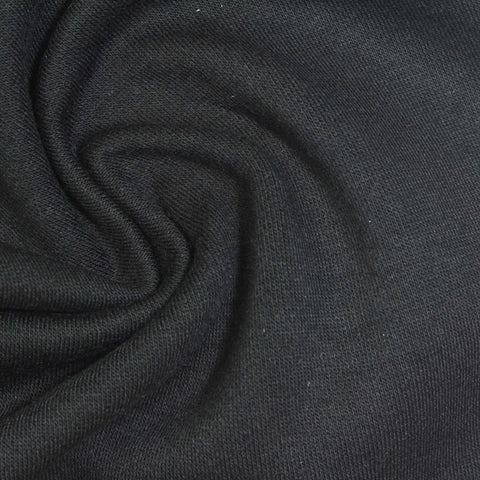 Brushed Polyester Cotton French Terry Fabric, 260 gsm, 180 cm — Grey