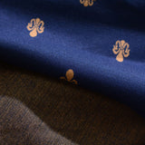 Jacquard Polyester Viscose Stretch Knit Fabric, 150 cm — Navy — photo 2