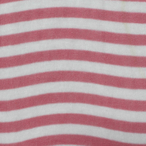 Pink Horizontal-Stripe Jersey Knit, Viscose, 102 gsm