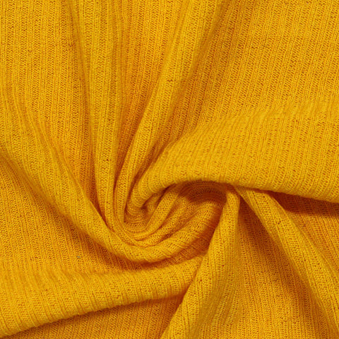 100% Polyester Rib Knit Fabric, 245 gsm, 155 cm — Orange