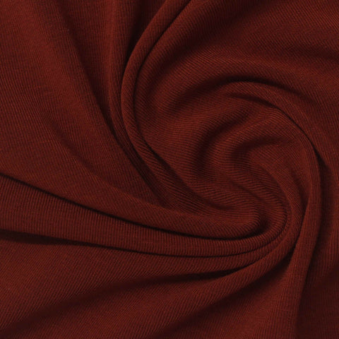 Deep Maroon Rib Knit, Poly-Viscose