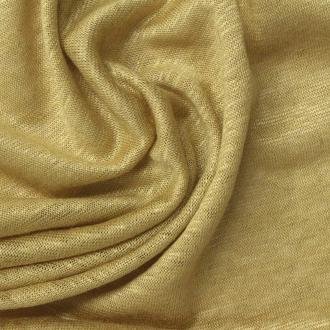Olive Marl Jersey Knit, Linen