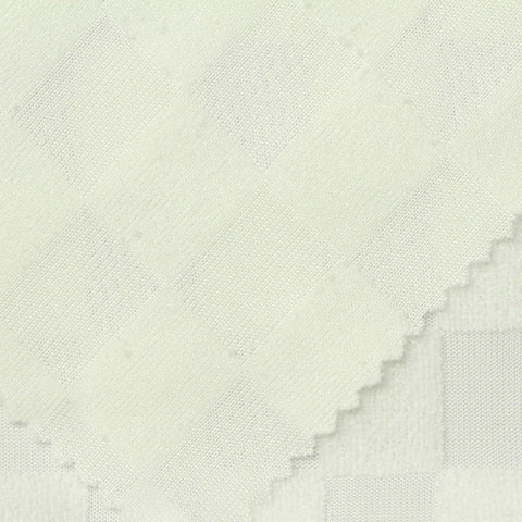 Jacquard 100% Polyester Knit Fabric, 227 gsm, 160 cm — White
