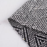 Black Zigzag Interlock Knit, Polyester — photo 2