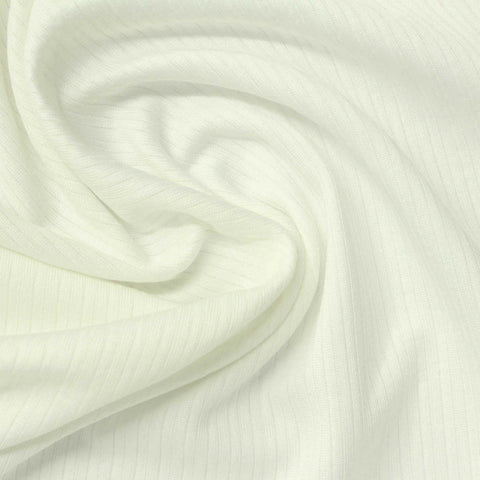 Polyester Stretch Rib Knit Fabric, 212 gsm, 150 cm — Beige