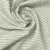 Off-White Horizontal-Stripe Jersey Knit, Poly-Viscose — photo 2