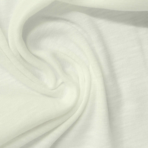 White Rib Knit, Cotton-Modal