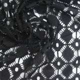 Black Openwork-Diamond Lace, Polyester — photo 2