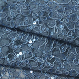Dusty Blue Floral Lace, Polyester — photo 2