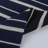Navy Vertical-Stripe Jacquard, Cotton-Poly — photo 2