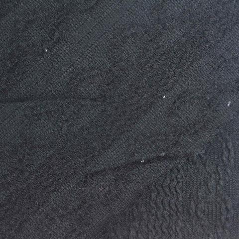 Dark Grey Tone-on-Tone Jersey Knit, Cotton-Poly