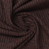 Polyester Viscose Stretch Rib Knit Fabric, 250 gsm, 140 cm — Brown — photo 2