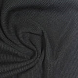Polyester Stretch Rib Knit Fabric, 320 gsm, 124 cm — Black — photo 2