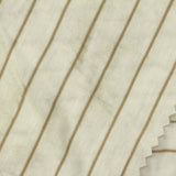 Tan Horizontal-Stripe Interlock Knit, Viscose-Nylon — photo 2