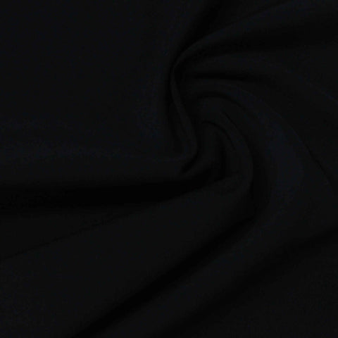 Viscose Stretch Jersey Knit Fabric, 380 gsm, 135 cm — Black