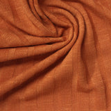 Polyester Viscose Stretch Rib Knit Fabric, 240 gsm, 170 cm — Orange — photo 2