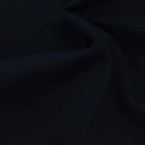 Brushed Viscose Nylon Stretch Ponte Knit Fabric, 431 gsm — Black