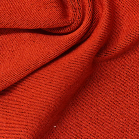 Polyester Stretch French Terry Fabric, 245 gsm, 152 cm — Red