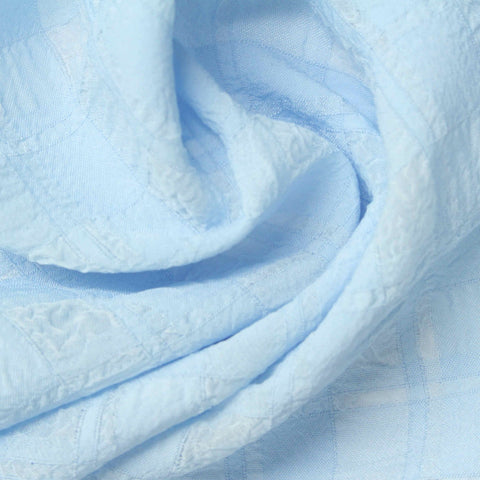 Light Blue Check Woven, Polyester
