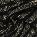 Black Horizontal-Stripe Chenille, Poly-Cotton — photo 2