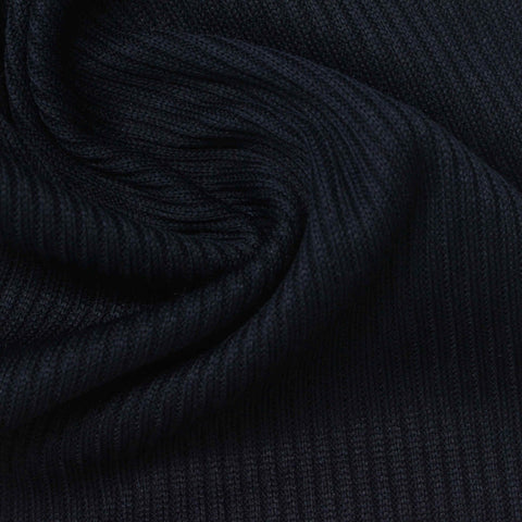 Dark Navy Rib Knit, Polyester