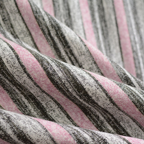 Pink Stripes Jersey Knit, Viscose-Spandex