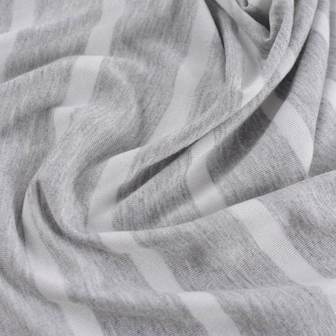 White Stripes Knit, Viscose-Poly