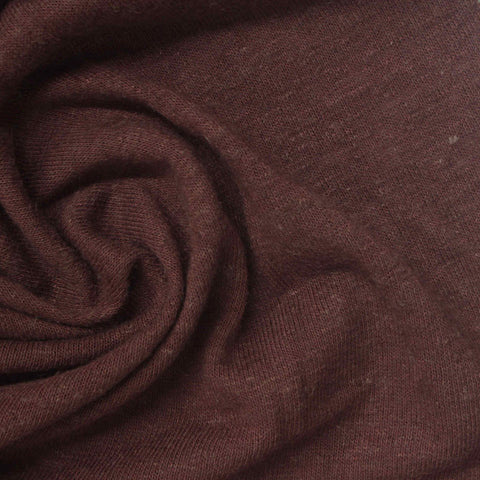 Brown Marl Jersey Knit, Linen-Poly