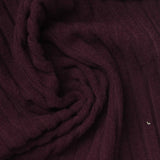 Brushed Polyester Viscose Stretch Rib Knit Fabric, 270 gsm, 140 cm — Purple — photo 2